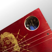 Load image into Gallery viewer, Leather Rose 3-String Slide Guitar – Handmade Piezo CBG
