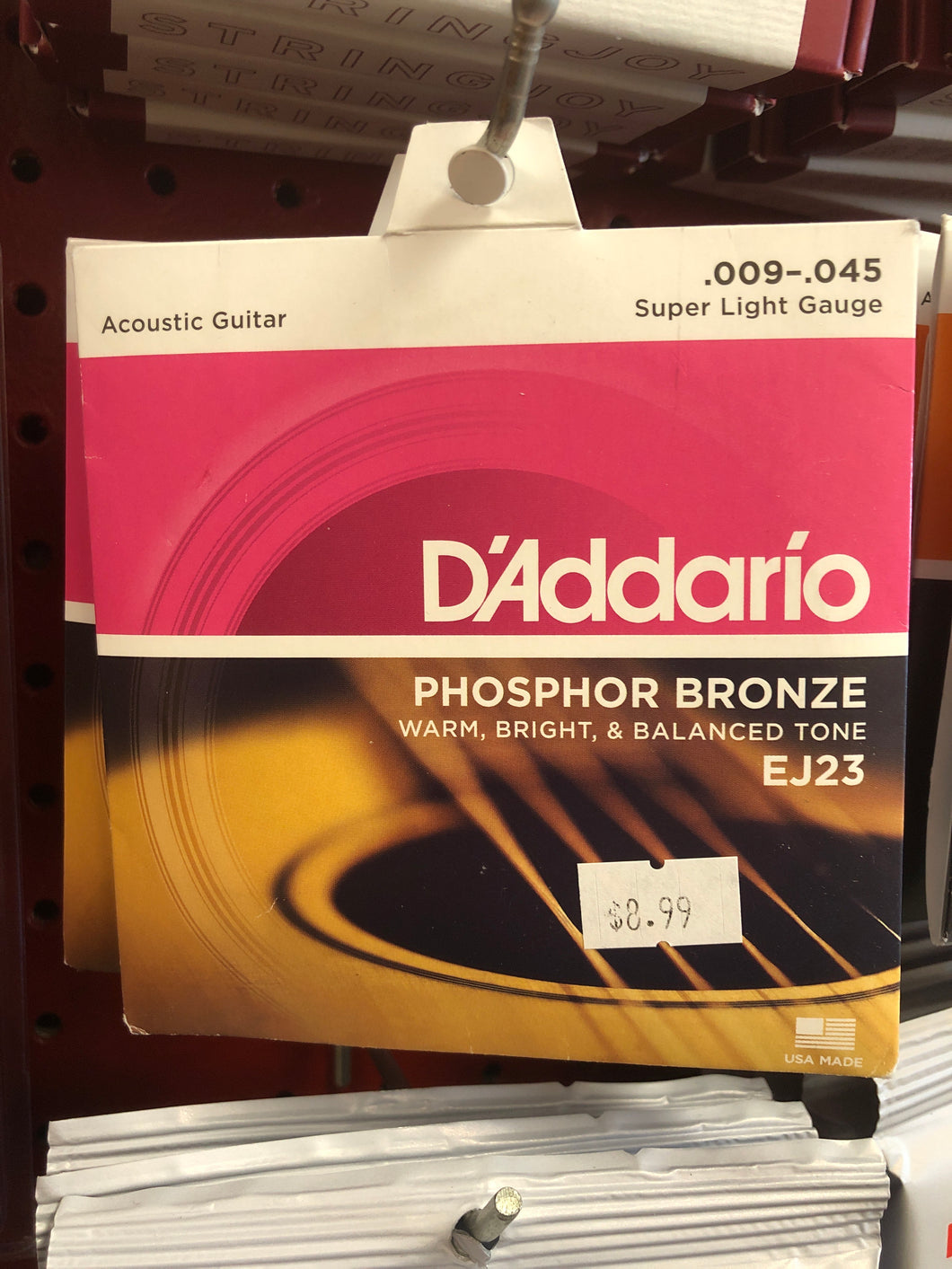 D'Addario EJ23 Super Light Gauge Phosphur Bronze Acoustic Guitar Strings