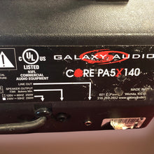 Load image into Gallery viewer, Galaxy Audio Core PA5X140 Powered Monitor – EQ, XLR + ¼″ Inputs, USA made
