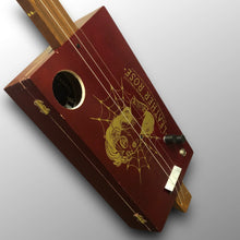 Load image into Gallery viewer, Leather Rose 3-String Slide Guitar – Handmade Piezo CBG
