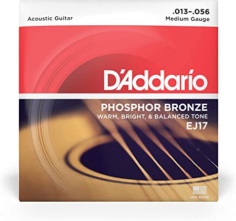 D'Addario EJ17 Medium Gauge Phosphur Bronze Acoustic Guitar Strings